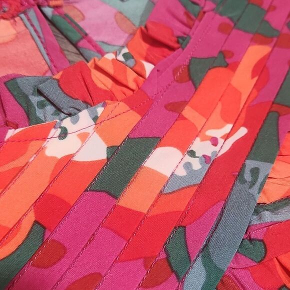 EUC Michelle McDowell McKenna Gold Rush Ruffle Top - Picture 8 of 11